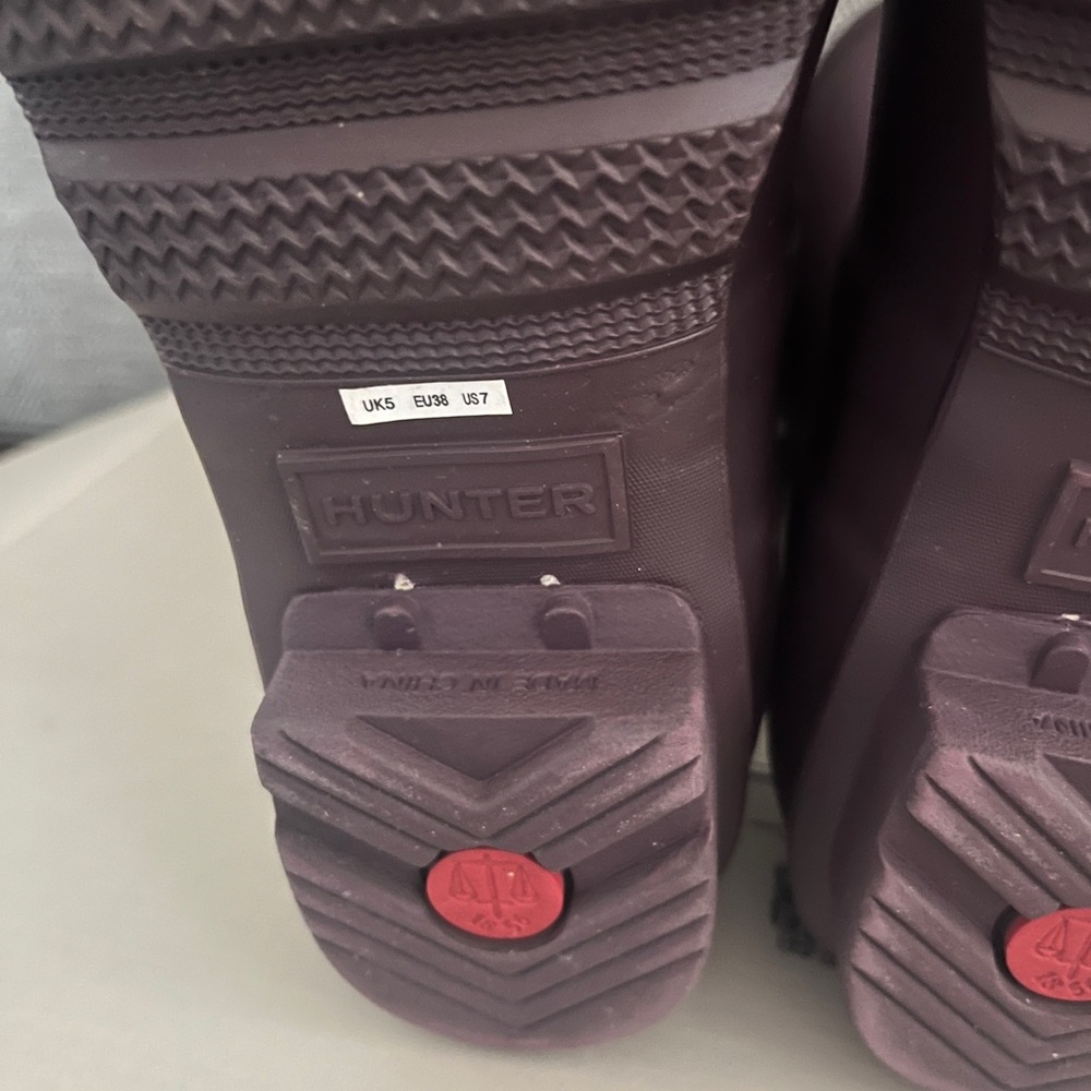 Hunter Rainboots Dark Purple Size 7/8 - Picture 11 of 16
